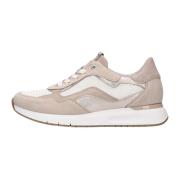 Lage Sneakers in Beige Suède Gabor , Beige , Dames