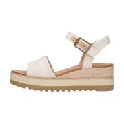 Canvas Sandal Diana Toms , Beige , Dames