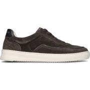 Bruine Suède Lage Sneakers Filling Pieces , Brown , Heren