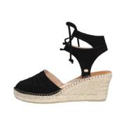 Zwarte Gevlochten Espadrilles met Sleehak Fred De La Bretoniere , Blac...