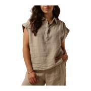 Elegante Milla Blouse Nukus , Beige , Dames