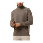 Heren Roll Neck Pullover Sweater Profuomo , Beige , Heren