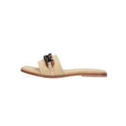 Bruine Ketting Slipper Shabbies , Beige , Dames