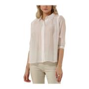 Aneda 3/4 Sleeve Shirt Minus , White , Dames