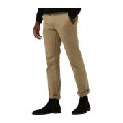 Slim Fit Bruine Chino Broek Hugo Boss , Brown , Heren