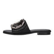 Zwarte Slippers met Studs Noa Harmon , Black , Dames