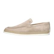 Beige Suède Loafers met Zomerse Uitstraling Giorgio , Beige , Heren