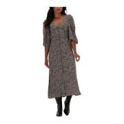 Bloemen Maxi Jurk Dr Dawn Catwalk Junkie , Black , Dames