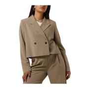 Korte Beige Anchor Blazer Modström , Beige , Dames