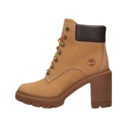 Chunky Heel Camel Enkellaarzen Timberland , Brown , Dames