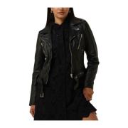 Leren Jas Dames Zwart Ibana , Black , Dames