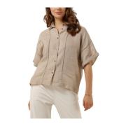 Kate Blouse in Zandkleur Knit-ted , Beige , Dames