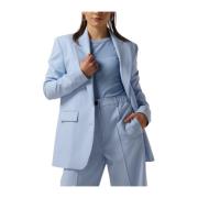 Lichtblauwe Blazer voor Dames Penn&Ink N.Y , Blue , Dames