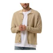 Beige Boat Knit Overshirt Forét , Beige , Heren