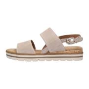 Beige Comfort Sandalen met Elastische Band Gabor , Beige , Dames