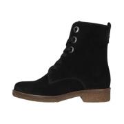 Zwarte Suède Veterboots Comfort Collectie Gabor , Black , Dames