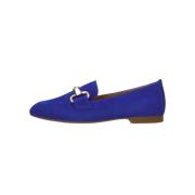 Blauwe Loafer 211 met Gouden Horsebit Gabor , Blue , Dames