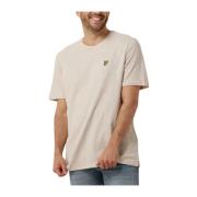 Heren Slub T-shirt Lyle & Scott , Beige , Heren