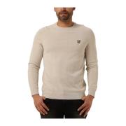 Heren Katoenen Ronde Hals Trui Lyle & Scott , Beige , Heren