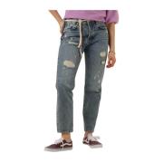 Blauwe Slim Boyfriend Jeans - All Tied Up Scotch & Soda , Blue , Dames