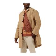 Beige Mac Coat voor Heren Selected Homme , Beige , Heren