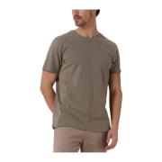 Heren Polo & T-shirt Slhaspen Slub O-neck Tee Selected Homme , Green ,...