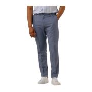 Slim Fit Lichtblauwe Gestreepte Broek Selected Homme , Blue , Heren