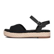 Zwarte Kruisband Sandalen Abby Toms , Black , Dames