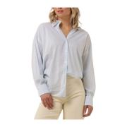 Effie Blouse - Elegant Lichtblauw Drykorn , Blue , Dames