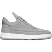 Lage Top Grijze Nubuck Sneaker Filling Pieces , Gray , Heren