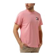 Heren Polo & T-shirts Slim Essential Flag Tee Tommy Jeans , Pink , Her...