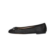 Zwarte Gevlochten Ballerina's Inuovo , Black , Dames