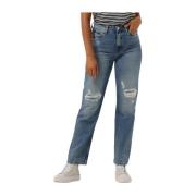 Klassieke Straight Leg Jeans Blauw Tommy Hilfiger , Blue , Dames