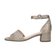 Beige Suède Sandalen met Enkelband Gabor , Beige , Dames