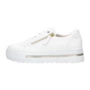 Witte Lage Sneaker 498 Comfort Collectie Gabor , White , Dames