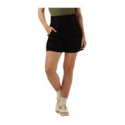 Hoge Taille Riem Shorts Scotch & Soda , Black , Dames