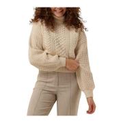 Dames Gebreide Rollneck Trui Birtha Selected Femme , Beige , Dames