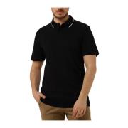 Coolmax Polo T-shirt Zwart Selected Homme , Black , Heren