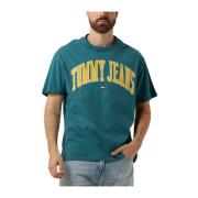 Heren Polo & T-shirts Reg Popcolor Varsity Tee Tommy Jeans , Green , H...