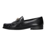 Zwarte Loafers met Kwastjes en Smokprofiel Inuovo , Black , Dames