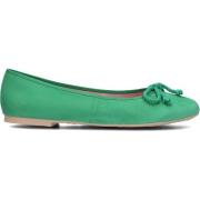 Groene Suède Ballerina met Strik Pretty Ballerinas , Green , Dames