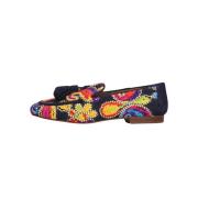 Blauwe Loafers met Kleurrijke Print Pedro Miralles , Multicolor , Dame...