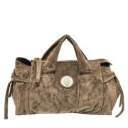 Pre-owned Suede totes Gucci Vintage , Green , Dames