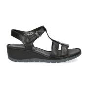 Flat Sandals Caprice , Black , Dames