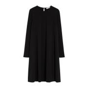 Jurk met lange mouwen, Quarto stijl. Aw23 Max Mara , Black , Dames