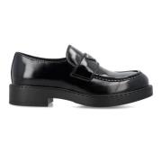 Chocolade Loafer Schoenen Prada , Black , Heren