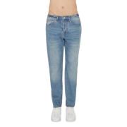 Blauwe Tapered Fit Jeans Aw23 Armani Exchange , Blue , Heren