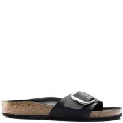 Zwarte Madrid Platte Sandalen Vrouwen Birkenstock , Black , Dames