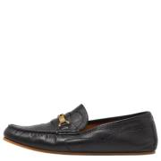 Pre-owned Leather flats Gucci Vintage , Black , Dames