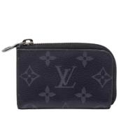 Pre-owned Coated canvas wallets Louis Vuitton Vintage , Black , Dames